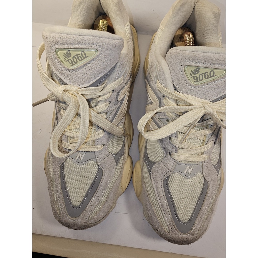 New Balance 9060 Cream, Light Gray Athletic Shoes